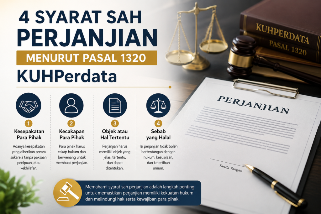 4 syarat sah perjanjian menurut Pasal 1320 KUHPerdata