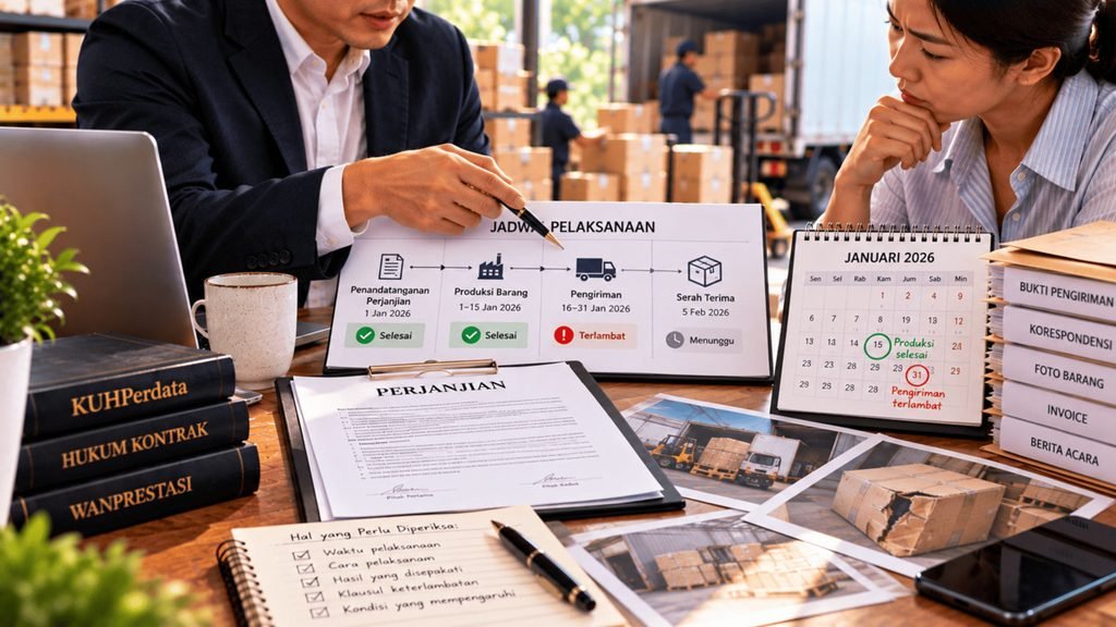 Pemeriksaan waktu dan jadwal pelaksanaan kewajiban dalam perjanjian